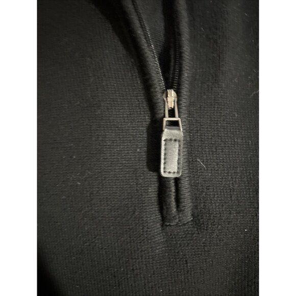 Jos A Bank Traveler Pima Sweater Mens L Large Black Quarter Zip Cotton - Picture 7 of 8